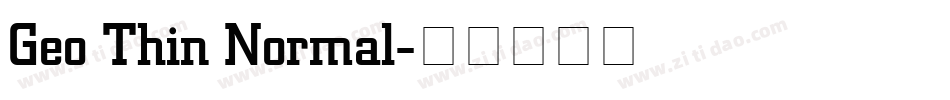 Geo Thin Normal字体转换